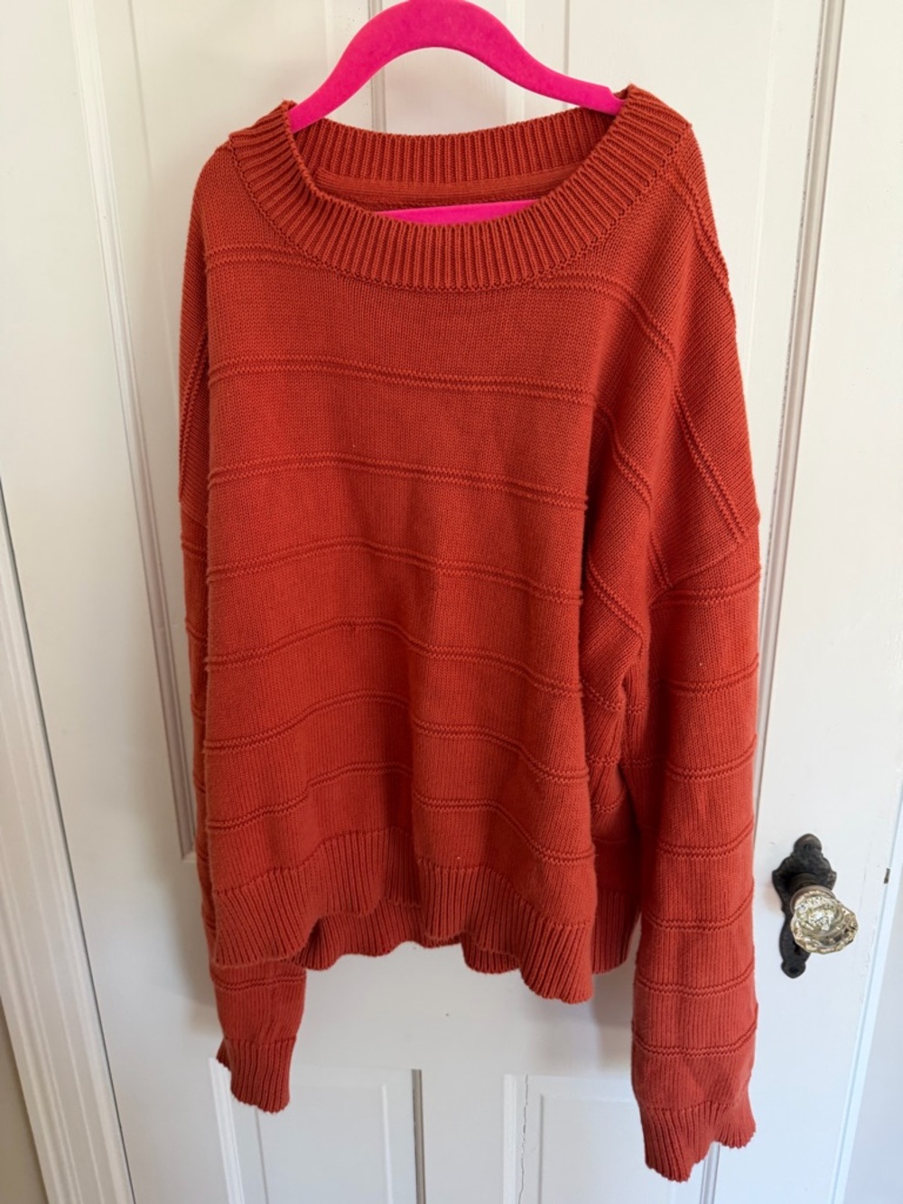 Toad&Co Burnt Orange Scoop Neck Knit Sweater